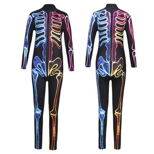 Costume de cosplay squelette, combinaison intégrale, costume de jeu de rôle pour fête d'Halloween, taille adulte, matière polyester - Product Image 5