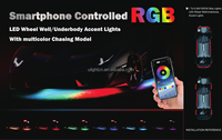 Bande lumineuse LED LANSEKO 10 en 1 RVB facile à installer avec chasse à la musique par APP Control RGB Symphony Color pour les lumières LED de voiture