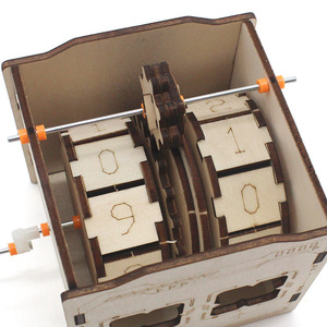 Kit de modelo de mostrador de madera, juguete educativo de montaje manual para el aprendizaje de ciencias, diseño de forma geométrica de 4 a 6 años - Product Image 4
