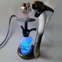 Narguilé portable à tube unique Shisha Design unique en résine en forme de serpent avec technique de miroir