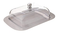 Beurrier en acier inoxydable avec couvercle facile à tenir Transparent