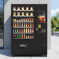 Distributeur automatique intelligent personnalisé de boissons et de collations, intégration SDK, écran tactile en acier inoxydable, gestion basée sur le cloud, vérification d'identité