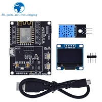 TZT ESP8266 Kit Cuaca Stasiun DIY Starter Kit IOT UNTUK Arduino dengan 0.96 OLED Display D1 MINI Nirkabel WIFI Modul Bluetooth