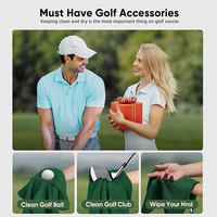 Nuevo juego de toallas de golf multifuncionales con toallas de material de microfibra Patrón de gofres de golf con clip pesado