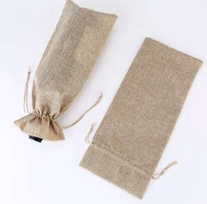 ワインボトルギフトバッグリネンジュートトートバッグ売れ筋プロモーションアイテム - Product Image 3