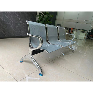Sillas de espera Prosperous Seat WZ903 de acero inoxidable con reposabrazos para espacios públicos - Product Image 4