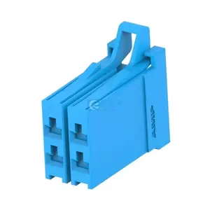 TE 2-175363-1 Housing Receptacle 4 Pin Crimp Blue Mating Retention Cable Dynamic 3000 Series Wire To Board Connectors 175363