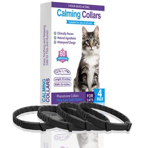 Collar Calmante con Aceite Esencial de Plantas KingHon, Paquete de 4 Collares Calmantes para Gatos, 30 Días, Collar Calmante para Mascotas, Reduce el Estrés - Product Image 2