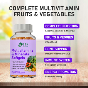 Multivitaminas y Minerales en Cápsulas Blandas de Fábrica, Apoyo para la Energía y la Función Muscular, 120 Cápsulas, Fortalecimiento Óseo y Función Muscular - Product Image 5