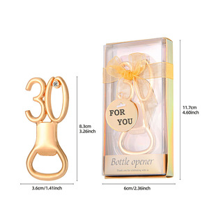 Apribottiglie in Metallo Ecologico per 30° <span class=keywords><strong>Compleanno</strong></span>, Souvenir per Anniversario, Numeri per Feste di <span class=keywords><strong>Compleanno</strong></span>, Bomboniere per Ospiti - Product Image 6