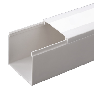 60*60mm/2.36"W*2.36"H 3.0mm Thickness Square <strong>Cable</strong> Trunking <strong>Cable</strong> Cord <strong>Hider</strong> UL94 V-0 PVC Cuttable Paintable - Product Image 1