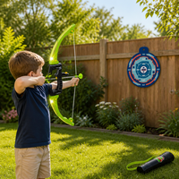 Ensemble d'arc et de flèches lumineux LED, kit de tir à l'arc avec flèches à ventouse, cible, carquois détachable, jeu de tir pour enfants, cadeau