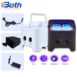 4x18W RGBWA+UV Mini Wireless Battery LED Uplight with <b>Remote</b> <b>Control</b> <b>for</b> Event Lighting - Product Image 1