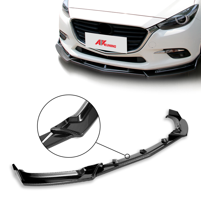 For 2014 2015 2016 2017 2018 Mazda 3 Axela Tuning Car Accessories Parts Body Kit for Front Bumper Lip Spoiler Diffuser Bodykit