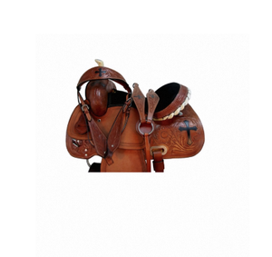 Silla de Montar Western de Cuero Premium con Diseños Intrincados Tallados a Mano, Estilo Vaquero Clásico y Acabados Artesanales Detallados - Product Image 2