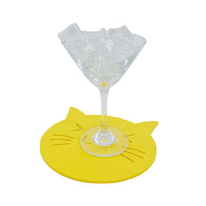 Custom Logo Shaped Silicone PVC Coaster Rubber Drink Mat Non Slip Heat Resistant Cup Pad <b>Table</b> <b>Protector</b> Mat for Coffee Shops - Product Image 4