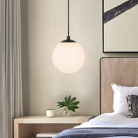 Lampes suspendues de cuisine réglables ETL, globe en verre noir mat, mini lampe suspendue moderne au-dessus de la table à manger