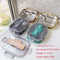 Boîte à lunch en acier inoxydable 304 avec compartiment, nouvelle tendance, qualité alimentaire, portable pour le bureau