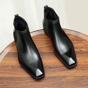 Botas Martin de Estilo Británico a la Moda 2025 - Botas de Tobillo de Cuero Genuino con Forro de Lana Cálida para Hombre - Product Image 5