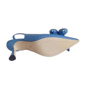 Vendita calda <span class=keywords><strong>eleganti</strong></span> <span class=keywords><strong>scarpe</strong></span> da sposa <span class=keywords><strong>blu</strong></span> tacco alto per la sposa in pelle di vacchetta con tacco sottile - Product Image 6