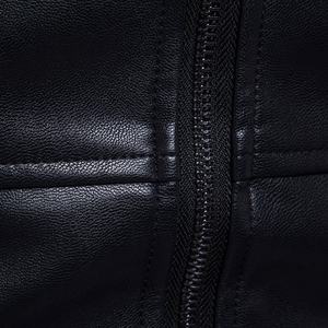 Blouson de moto en cuir personnalisé de haute qualité avec fermeture éclair, col montant et poches latérales pour la course et la conduite – Vente en gros - Product Image 3