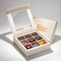 Boîte à fenêtre carrée en PVC personnalisée pour chocolats, noix et bonbons, emballage cadeau rigide de qualité supérieure, directement de l'usine