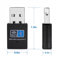 TROLINK TND-UW08 BT4.0 Mini clé USB WiFi sans fil 2.4G 150 Mbps pour ordinateur de bureau - En stock