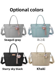 Bolsa Transversal Portátil para Mãe e Bebê, Resistente à Água, Alta Capacidade, Ultra Leve, Nylon Multifuncional, Cinza Claro para Passeios - Product Image 5