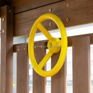 Casita de juegos de madera de 2 pisos para niños con tobogán y rocas para escalar, banco de picnic para patio trasero, juegos infantiles para exteriores. - Product Image 4