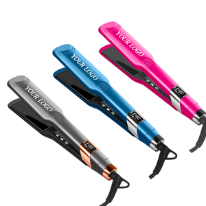 Lisseur de cheveux en titane PTC avec écran LCD, 1000W, chauffe rapide, fer à lisser 2 en 1, portable pour hôtel - Product Image 1