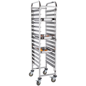 भारी शुल्क स्टेनलेस स्टील वाणिज्यिक ट्रॉली के साथ, होटल और रेस्तरां के लिए बेकरी रसोई कार्ट - Product Image 2