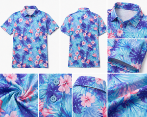 Polos de Golf Hawaianos Personalizados con Logotipo Bordado, Estampado de Flores Tropicales, Ligeros, Transpirables, para Vacaciones - Product Image 3