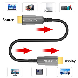Câble HDMI 2.0 à fibre optique AOC plaqué or 10M 30M 50M 100M HDMI 4K 60Hz Noir PVC Boîte en carton AOC Moniteurs Combinaison Stock - Product Image 4