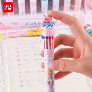 Penna a sfera multifunzione a dieci colori penna Gel automatica all'ingrosso ufficio scuola di cancelleria carino colore retrattile palle - Product Image 2