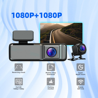 Mini caméra de tableau de bord pratique 1080P + 1080P double objectif Wifi App voiture boîte noire avec grand Angle 160 ° pour agent principal