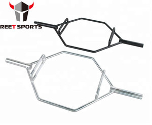 Chrome <span class=keywords><strong>Hex</strong></span> Trap <span class=keywords><strong>Bar</strong></span> với <span class=keywords><strong>combo</strong></span> Grips cho phòng tập thể dục thể Dục Đào Tạo - Product Image 3