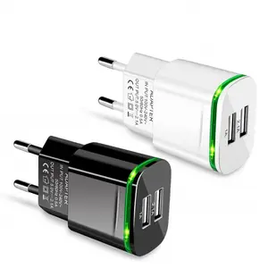 Wall Charger 2.1A 5V Universal LED Dual USB EU US Travel Charger Power Adapter Charging Plug