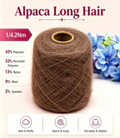 Fil à tricoter et à crocheter en gros, personnalisé, couleur douce, confortable, moelleux, effet nuageux, épais, 1/4.2 Nm, style alpaga à poils longs