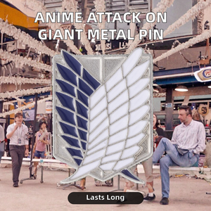 Ingrosso perno Anime in metallo inossidabile distintivi ali volanti libere capitano Allen soldato attacco titano perno fata tema Casting - Product Image 2