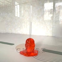 Petite Statue en Résine 3D en Forme de Sucette Fondante, Sculpture Pop Art Glacée, Accessoires de Présentation de Desserts pour Magasin de Pâtisserie