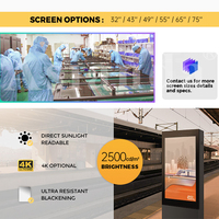 Projet conception personnalisée extérieur LCD 55 pouces personnalisé affichage numérique Ip65 Totem kiosque étanche écran tactile affichage publicité