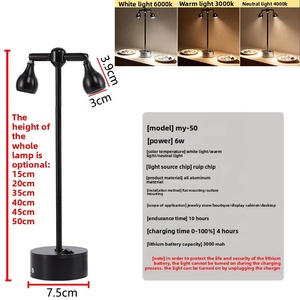 <span class=keywords><strong>Faretto</strong></span> LED per Esposizione Gioielli IP44 Ricaricabile <span class=keywords><strong>a</strong></span> <span class=keywords><strong>Batteria</strong></span>, Lampada Spot da Tavolo in Alluminio per Vetrine - Product Image 5