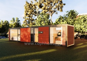 Luxury Chinese-Style Apple Cabin Home Office <strong>Warehouse</strong> Villa Mall Shop Steel Sandwich Panel Toilets Panoramic Container Houses - Product Image 3