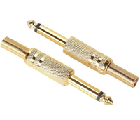 Vente en gros de prise jack 6.35MM mâle plaqué nickel/or Mono adaptateur de connecteur audio 1/4 pouce mâle à souder connecteurs stéréo laiton