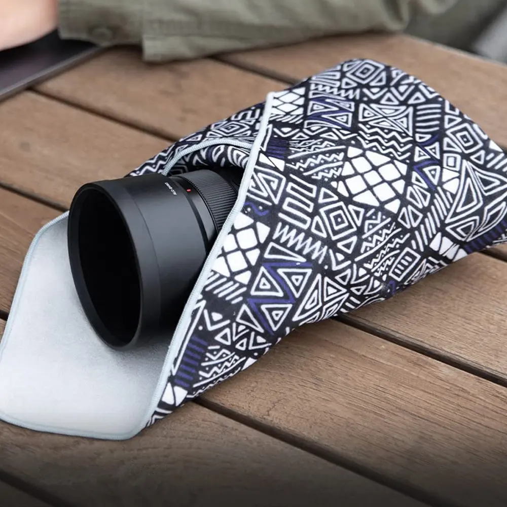 Tas kamera serat mikro, aksesoris kamera dengan perekat, kain pembungkus merekat sendiri