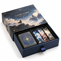 Boîte cadeau personnalisée pour cartes de jeu, emballage de luxe en carton rigide avec tiroir et insert pour jeux de cartes, boosters et ensembles de jeux fantastiques
