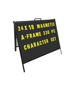 Support de signe de cadre en A en métal de revêtement de poudre noire portatif signe de trottoir de publicité extérieure ronde marketing d'Amazon - Product Image 6