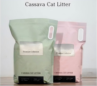 Litière pour chat hypoallergénique à base de manioc, respectueuse de la peau, désodorisante, absorption rapide, sans poussière, jetable aux toilettes, biodégradable, sable sûr pour animaux de compagnie