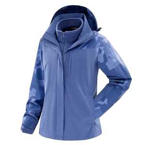 Women's Outdoor 3 In 1 Fleece Liner Jacket Waterproof Full Sleeve Detachable Hood With Custom Logo Workwear - Product Image 2