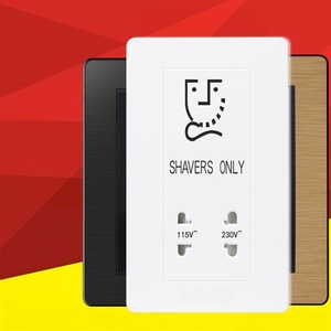 115V 230V Shaver <b>Socket</b> UK <b>Plug</b> <b>Socket</b> 86 x 86mm 86 x 146mm <b>Wall</b> <b>Socket</b> for Hotel Bathroom Home - Product Image 1